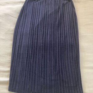 Alexander Wang Textured Blue Pencil Skirt